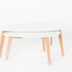 WHITE LABEL LIVING Drop sidebord - hvitt og naturlig tre (sett med 2)