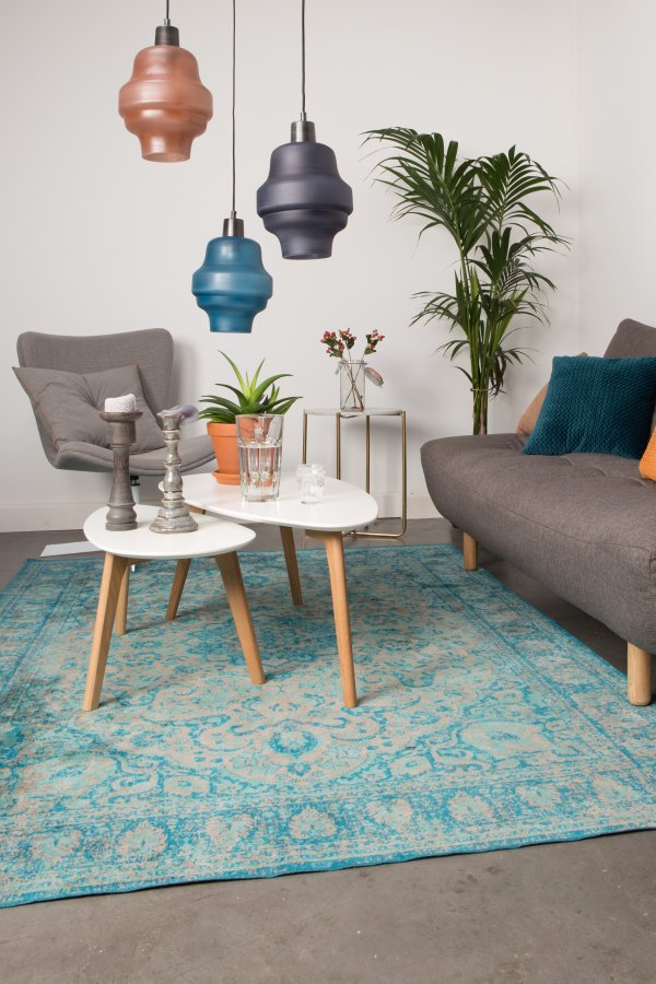 WHITE LABEL LIVING Drop sidebord - hvitt og naturlig tre (sett med 2)