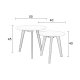 WHITE LABEL LIVING Bodine sidebord - hvitt og naturlig tre (sett med 2)