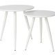 WHITE LABEL LIVING Daven sidebord - hvitt tre (sett med 2)