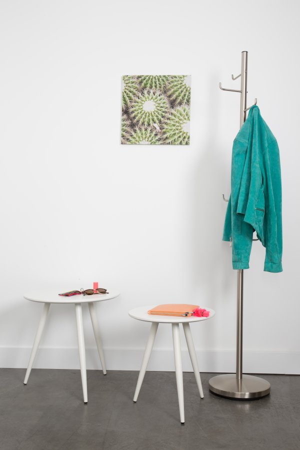 WHITE LABEL LIVING Daven sidebord - hvitt tre (sett med 2)