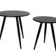 WHITE LABEL LIVING Daven sidebord - svart metall (sett med 2)