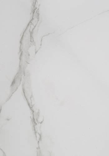 ZUIVER Cupid sidebord S, rundt - hvitt glass med marmorlook og hvitt metall (43)