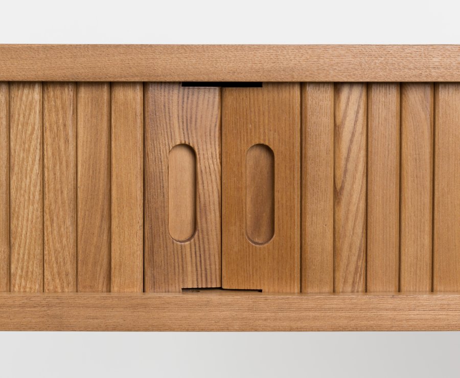 ZUIVER Barbier konsollbord, m. 2 skyvedrer - finér i naturaske og asketre (120x35)