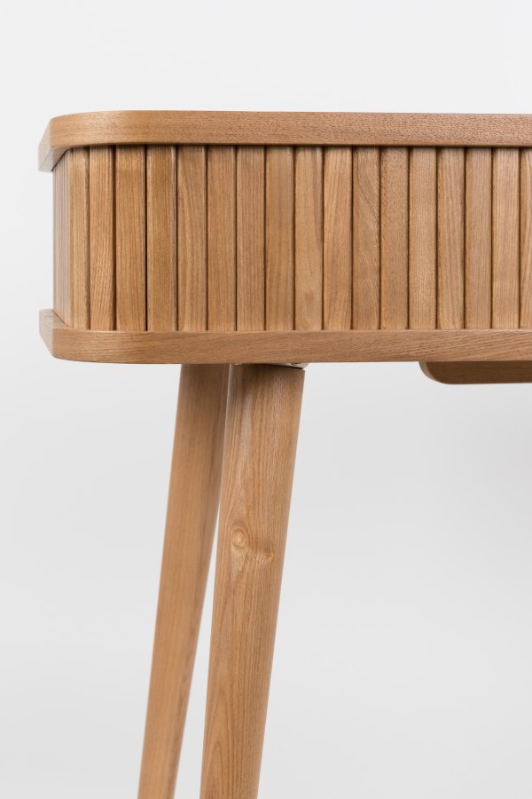 ZUIVER Barbier konsollbord, m. 2 skyvedrer - finér i naturaske og asketre (120x35)