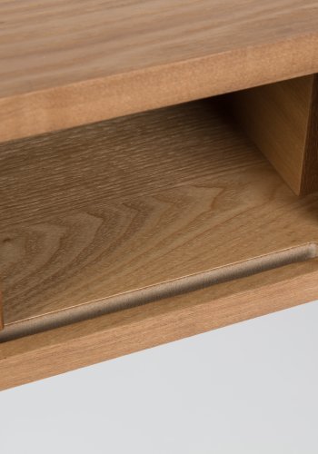 ZUIVER Barbier konsollbord, m. 2 skyvedrer - finér i naturaske og asketre (120x35)