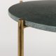 WHITE LABEL LIVING Timpa sidebord, rundt - grnn marmor og gullmetall (44,5)