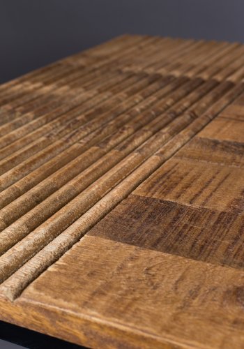 DUTCHBONE Randi Couchtisch, rechteckig – braunes Mangoholz und Stahl (110x60)