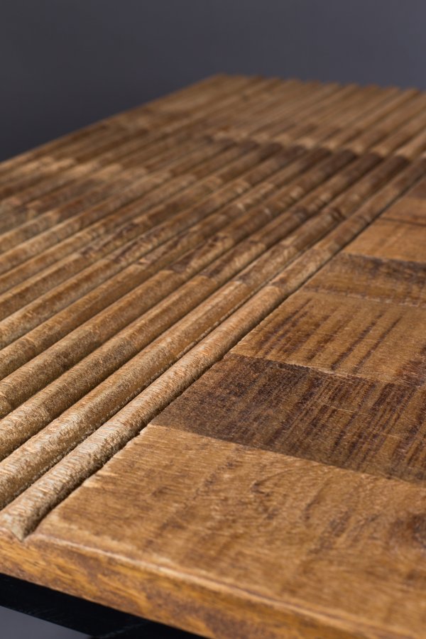 DUTCHBONE Randi Couchtisch, rechteckig – braunes Mangoholz und Stahl (110x60)