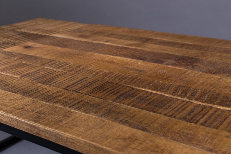 DUTCHBONE Randi Couchtisch, rechteckig – braunes Mangoholz und Stahl (110x60)