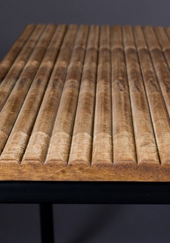 DUTCHBONE Randi Couchtisch, rechteckig – braunes Mangoholz und Stahl (110x60)