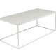 ZUIVER Glasert salongbord, rektangulrt - hvit keramikk og jern (93x42,5)