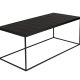 ZUIVER Glasert salongbord, rektangulrt - svart keramikk og jern (93x42,5)