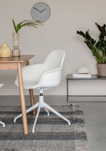 ZUIVER Glasert salongbord, rektangulrt - svart keramikk og jern (93x42,5)