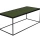 ZUIVER Glasert salongbord, rektangulrt - grnn keramikk og jern (93x42,5)