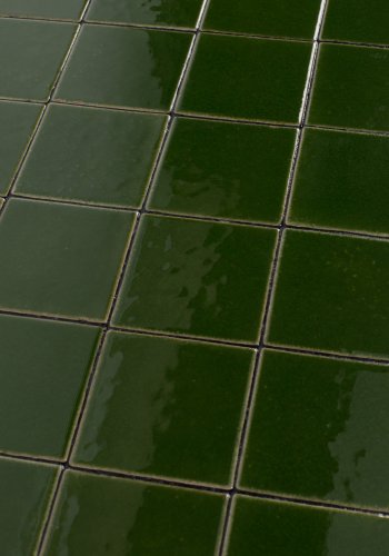 ZUIVER Glasert salongbord, rektangulrt - grnn keramikk og jern (93x42,5)