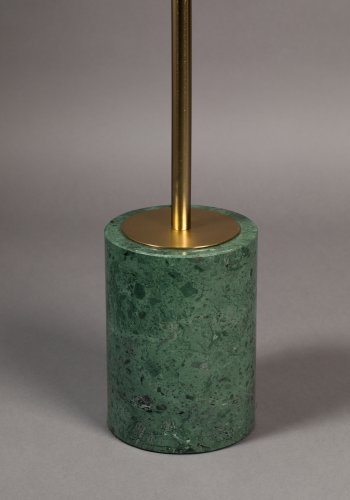 DUTCHBONE Gunnar Beistelltisch, rund – grüner Marmor und Messingeisen (37,5)