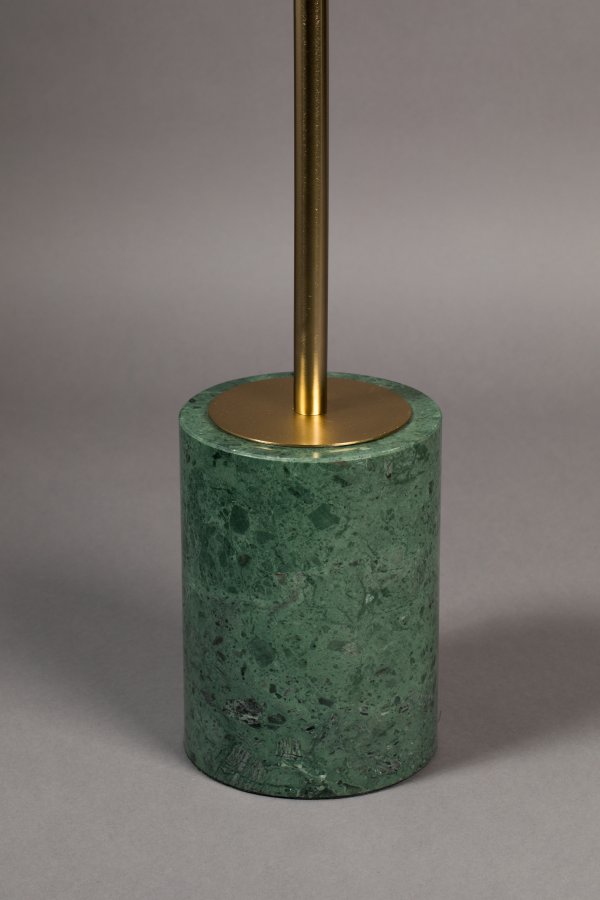 DUTCHBONE Gunnar Beistelltisch, rund – grüner Marmor und Messingeisen (37,5)