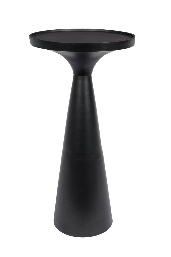 ZUIVER Floss sidebord, rundt - svart aluminium (28)