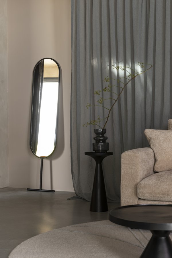 ZUIVER Floss sidebord, rundt - svart aluminium (28)