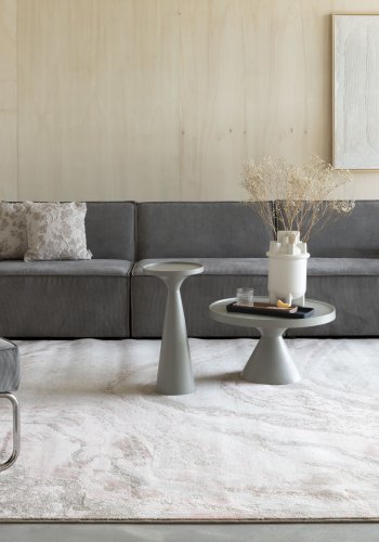 ZUIVER Floss sidebord, rundt - gr aluminium (28)