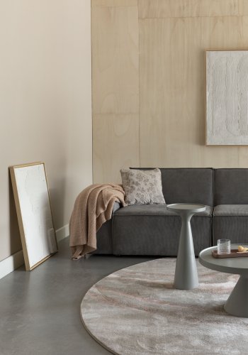 ZUIVER Floss sidebord, rundt - gr aluminium (28)