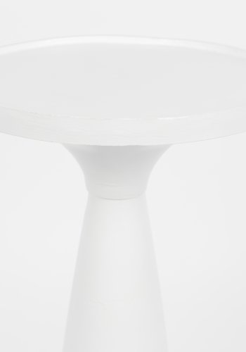 ZUIVER Floss sidebord, rundt - hvit aluminium (28)