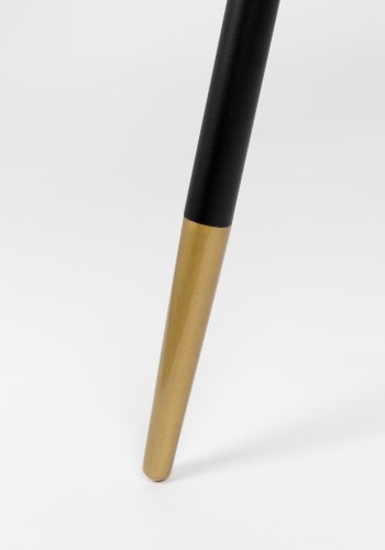 WHITE LABEL LIVING Denise salongbord, rundt - brun ask finer og svart metall (61)