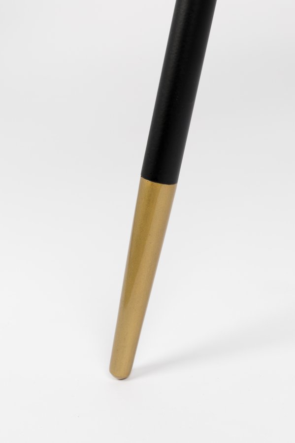 WHITE LABEL LIVING Denise salongbord, rundt - brun ask finer og svart metall (61)