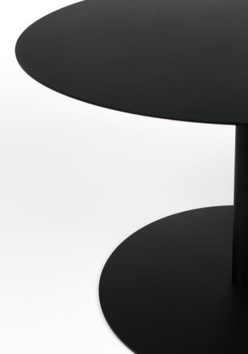 ZUIVER Snsidebord M, rundt - svart stl (60)