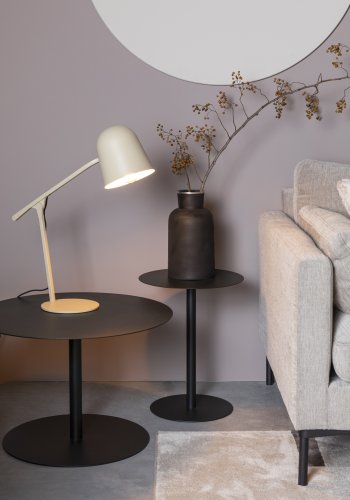 ZUIVER Snsidebord M, rundt - svart stl (60)