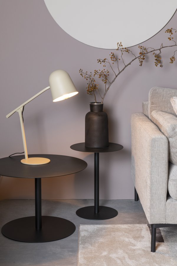 ZUIVER Snow sidebord S, rundt - svart stl (35)