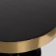 ZUIVER Glam sidebord, rundt - gullstl og svart emaljejern (36)