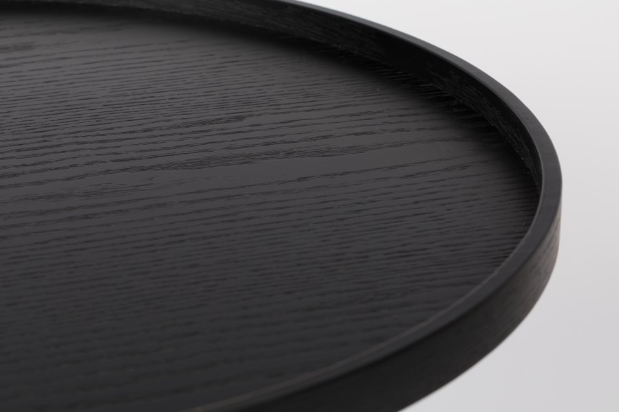 ZUIVER Jason salongbord, rundt - svart eikefiner og stl (69)