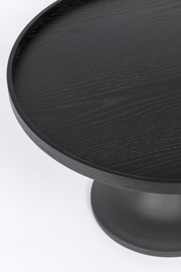 ZUIVER Jason salongbord, rundt - svart eikefiner og stl (69)