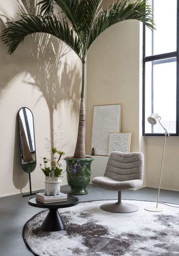 ZUIVER Jason salongbord, rundt - svart eikefiner og stl (69)