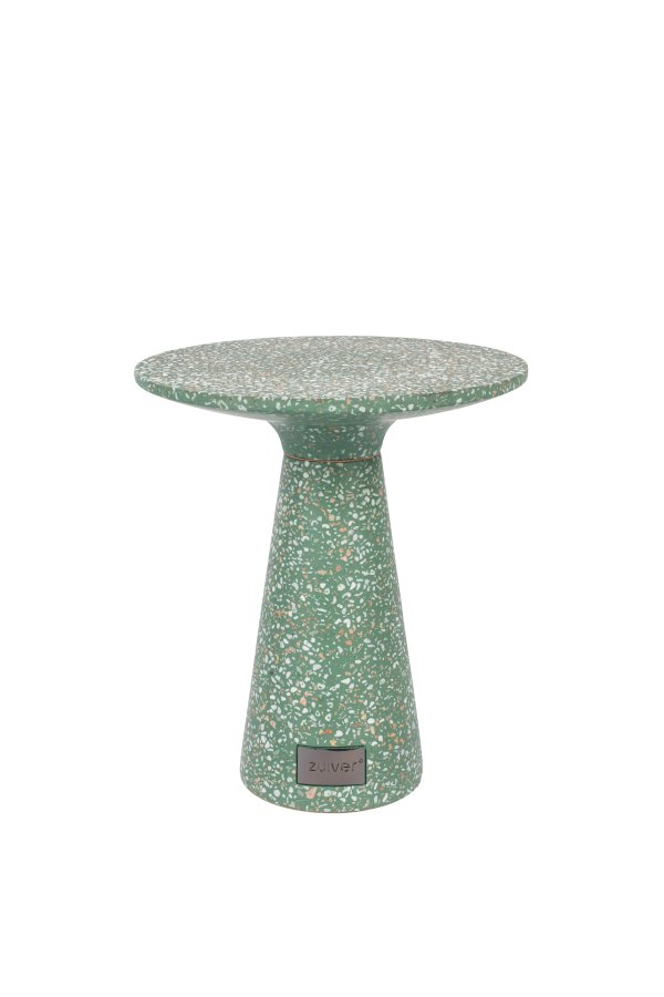 ZUIVER Victoria sidebord, rundt - grnn terrazzo (41)