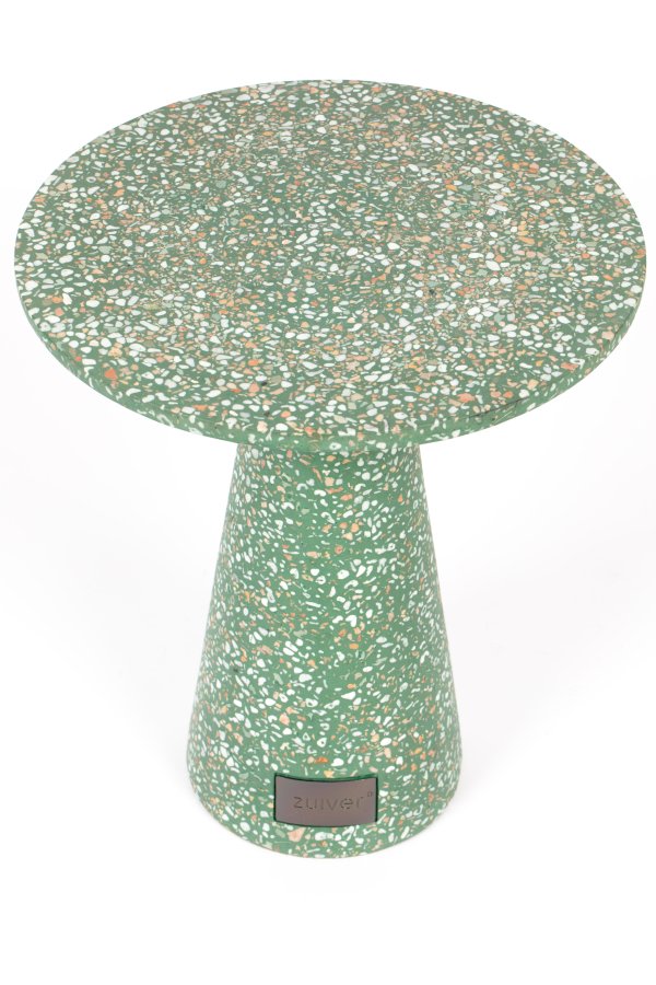 ZUIVER Victoria sidebord, rundt - grnn terrazzo (41)