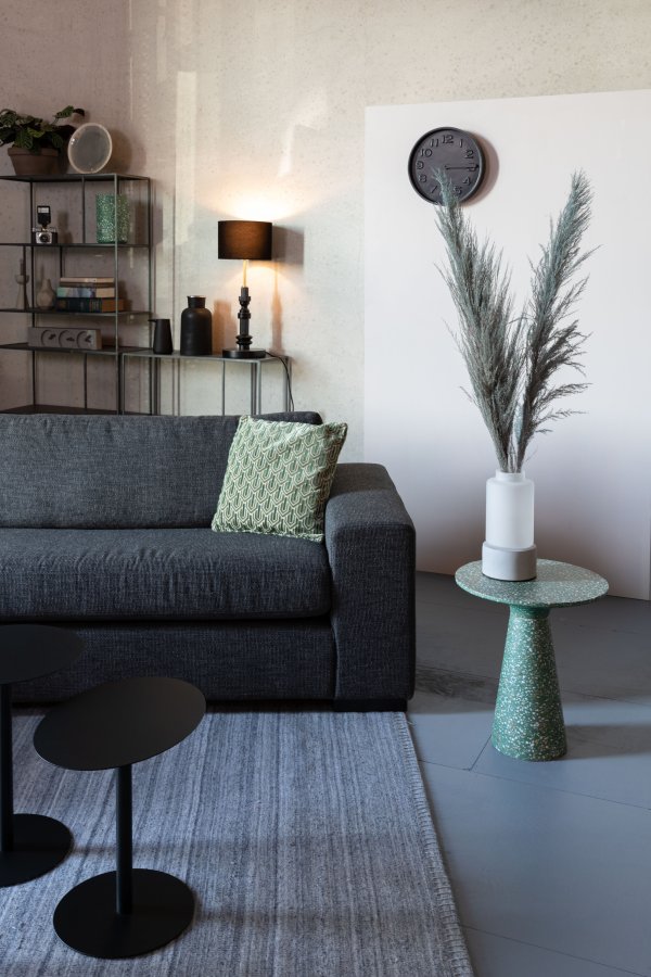 ZUIVER Victoria sidebord, rundt - grnn terrazzo (41)