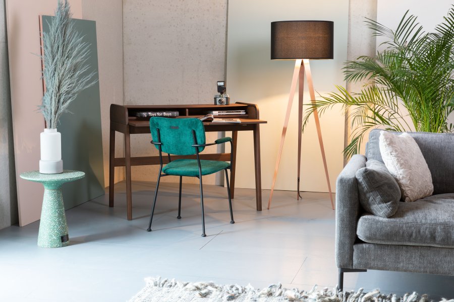 ZUIVER Victoria sidebord, rundt - grnn terrazzo (41)