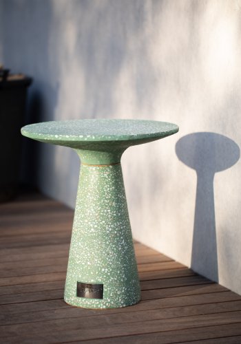 ZUIVER Victoria sidebord, rundt - grnn terrazzo (41)