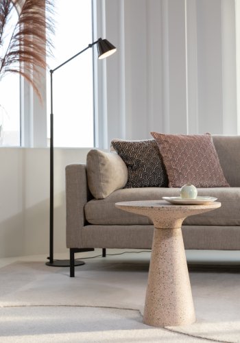 ZUIVER Victoria sidebord, rundt - rosa terrazzo (41)