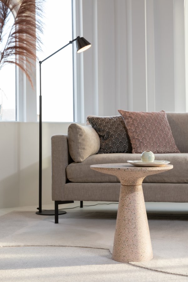 ZUIVER Victoria sidebord, rundt - rosa terrazzo (41)