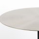 ZUIVER Snow sidebord, rundt - brstet sateng stl og sort stl (40)