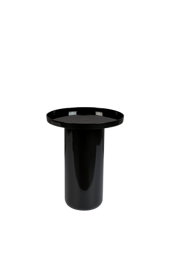 ZUIVER Shiny Bomb sidebord, rundt - svart aluminium (40)