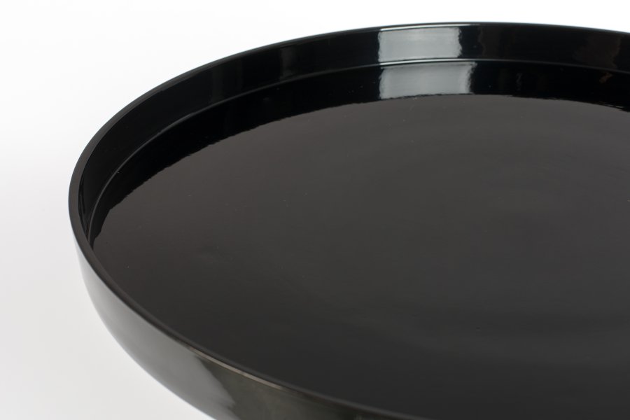 ZUIVER Shiny Bomb sidebord, rundt - svart aluminium (40)