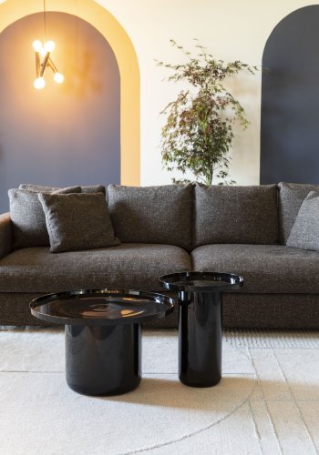 ZUIVER Shiny Bomb sidebord, rundt - svart aluminium (40)