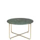 WHITE LABEL LIVING Timpa sofabord, rund - grn marmor og guld metal (70)