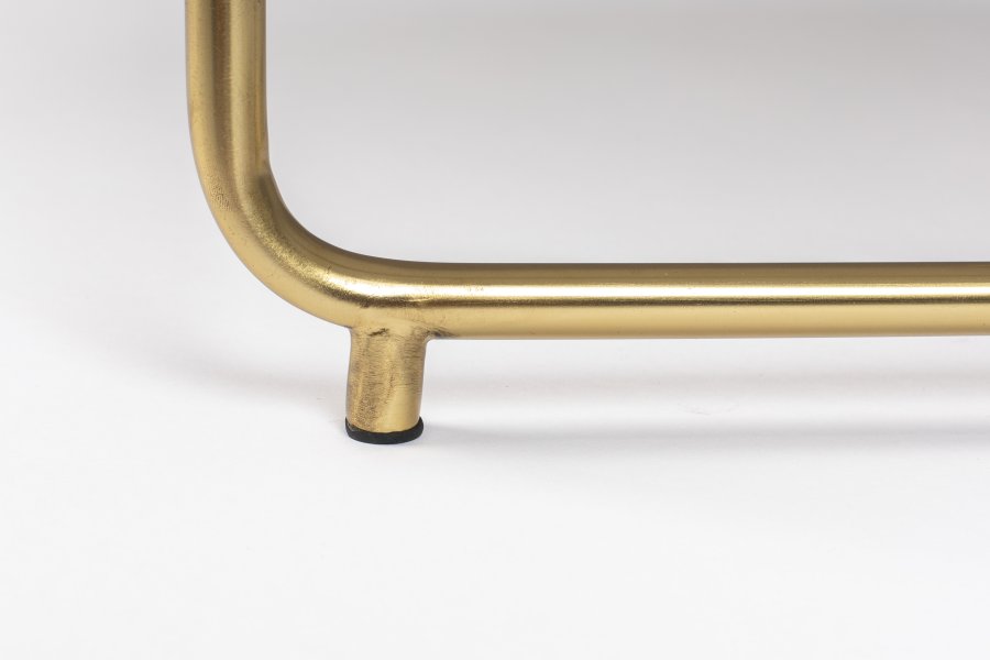 WHITE LABEL LIVING Timpa sofabord, rund - grn marmor og guld metal (70)