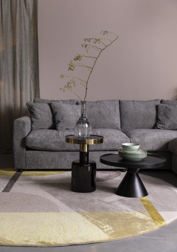 ZUIVER Floss salongbord, rundt - svart aluminium (60)